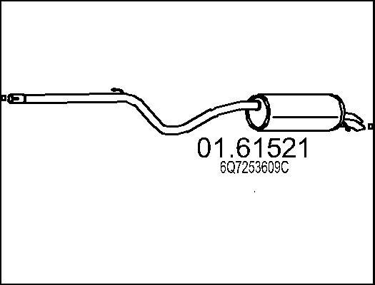 MTS 01.61521 - Silenziatore posteriore www.autoricambit.com