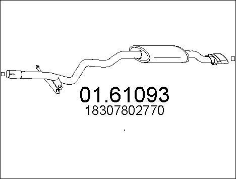 MTS 01.61093 - Silenziatore posteriore www.autoricambit.com