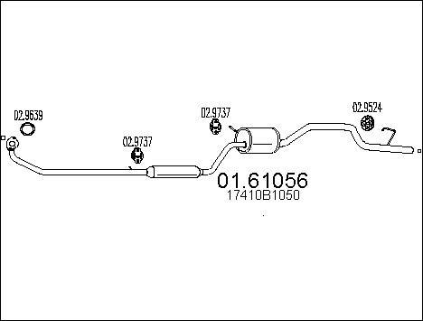 MTS 01.61056 - Silenziatore posteriore www.autoricambit.com