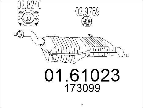 MTS 01.61023 - Silenziatore posteriore www.autoricambit.com