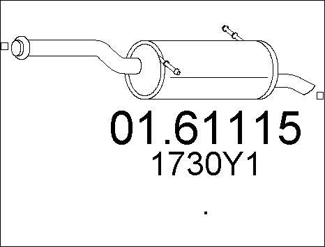 MTS 01.61115 - Silenziatore posteriore www.autoricambit.com