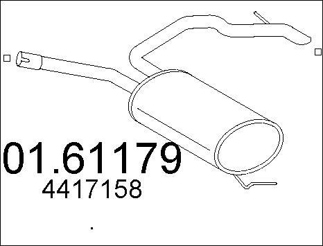 MTS 01.61179 - Silenziatore posteriore www.autoricambit.com