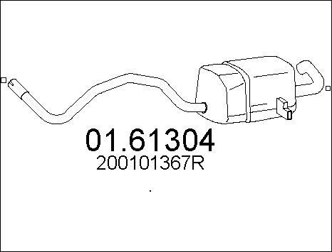 MTS 01.61304 - Silenziatore posteriore www.autoricambit.com