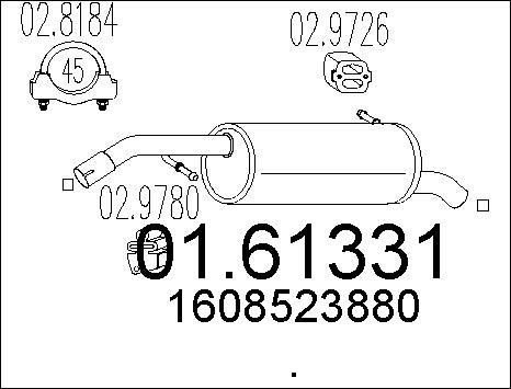 MTS 01.61331 - Silenziatore posteriore www.autoricambit.com