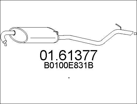 MTS 01.61377 - Silenziatore posteriore www.autoricambit.com