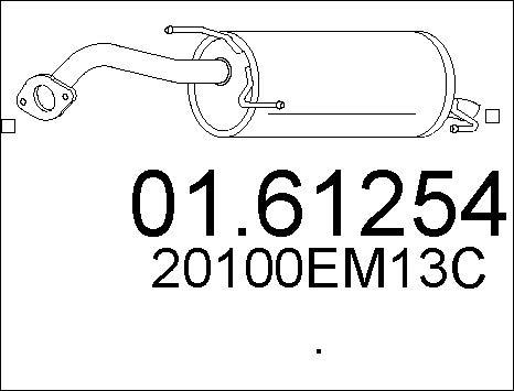 MTS 01.61254 - Silenziatore posteriore www.autoricambit.com