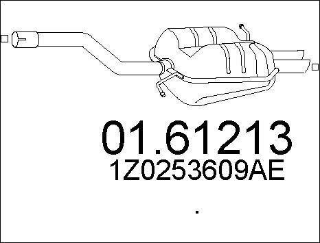 MTS 01.61213 - Silenziatore posteriore www.autoricambit.com