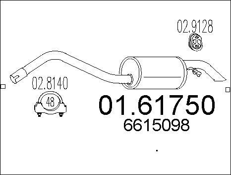 MTS 01.61750 - Silenziatore posteriore www.autoricambit.com