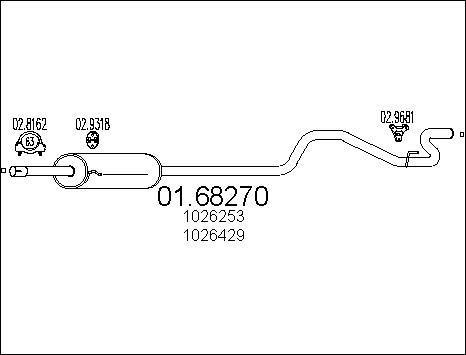 MTS 01.68270 - Silenziatore posteriore www.autoricambit.com