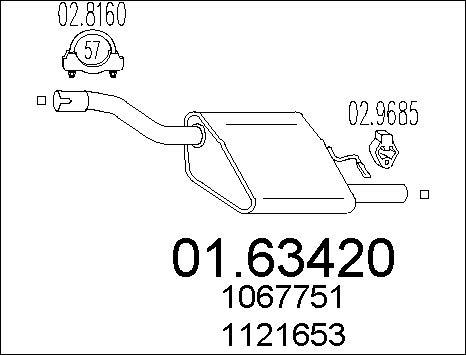 MTS 01.63420 - Silenziatore posteriore www.autoricambit.com