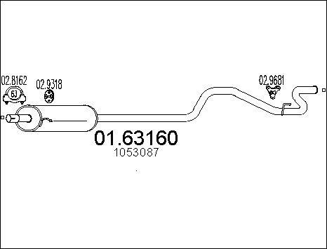 MTS 01.63160 - Silenziatore posteriore www.autoricambit.com