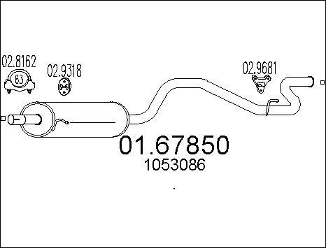 MTS 01.67850 - Silenziatore posteriore www.autoricambit.com