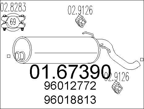 MTS 01.67390 - Silenziatore posteriore www.autoricambit.com