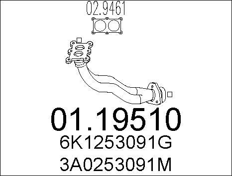 MTS 01.19510 - Tubo gas scarico www.autoricambit.com