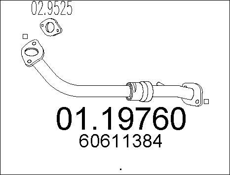 MTS 01.19760 - Tubo gas scarico www.autoricambit.com