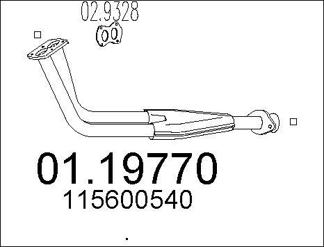 MTS 01.19770 - Tubo gas scarico www.autoricambit.com