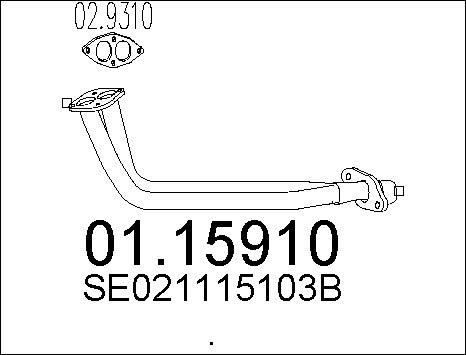 MTS 01.15910 - Tubo gas scarico www.autoricambit.com