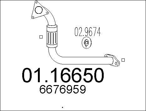 MTS 01.16650 - Tubo gas scarico www.autoricambit.com