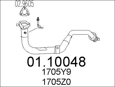 MTS 01.10048 - Tubo gas scarico www.autoricambit.com