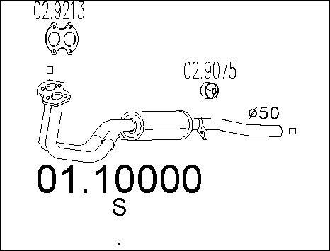 MTS 01.10000 - Tubo gas scarico www.autoricambit.com