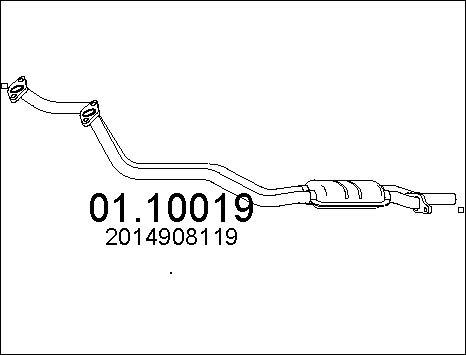 MTS 01.10019 - Tubo gas scarico www.autoricambit.com