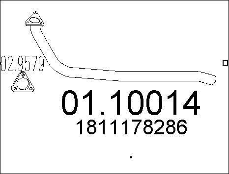 MTS 01.10014 - Tubo gas scarico www.autoricambit.com