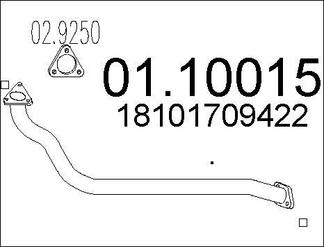 MTS 01.10015 - Tubo gas scarico www.autoricambit.com