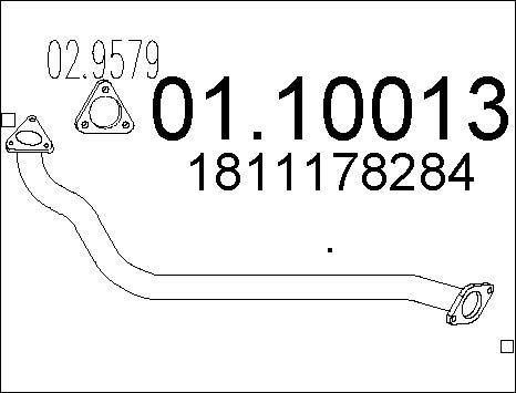 MTS 01.10013 - Tubo gas scarico www.autoricambit.com
