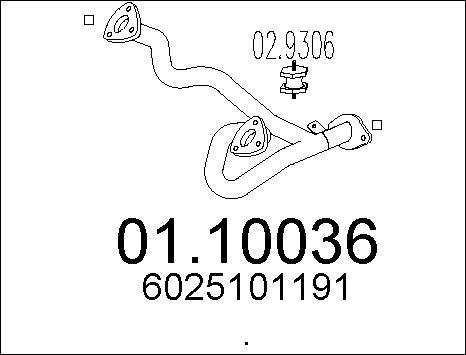 MTS 01.10036 - Tubo gas scarico www.autoricambit.com