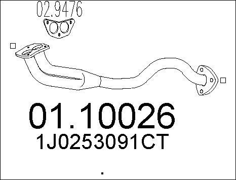 MTS 01.10026 - Tubo gas scarico www.autoricambit.com