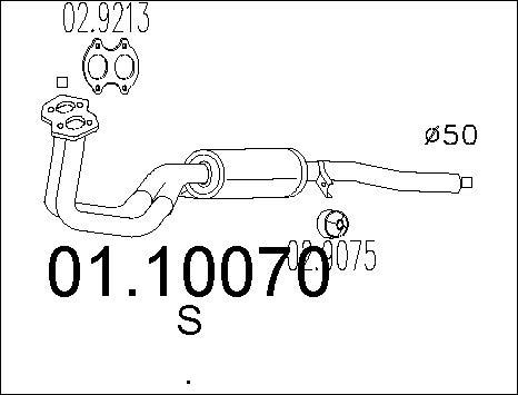 MTS 01.10070 - Tubo gas scarico www.autoricambit.com