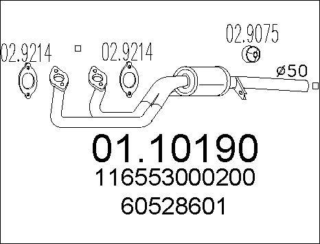 MTS 01.10190 - Tubo gas scarico www.autoricambit.com