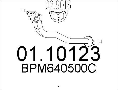 MTS 01.10123 - Tubo gas scarico www.autoricambit.com