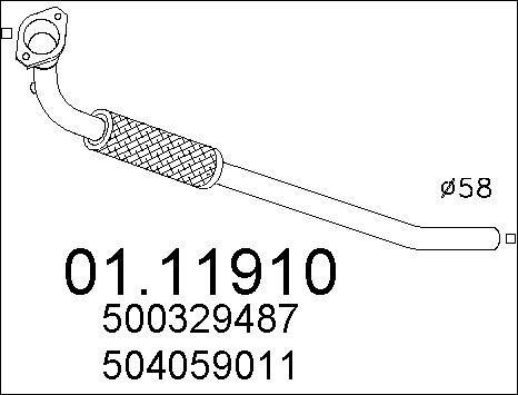 MTS 01.11910 - Tubo gas scarico www.autoricambit.com