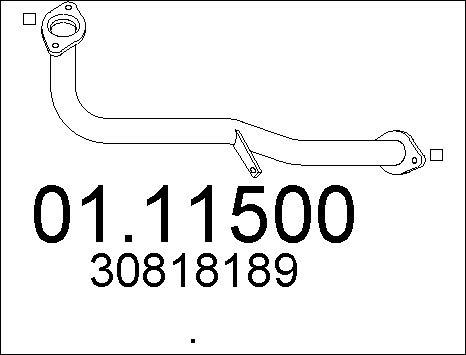 MTS 01.11500 - Tubo gas scarico www.autoricambit.com