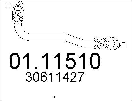 MTS 01.11510 - Tubo gas scarico www.autoricambit.com