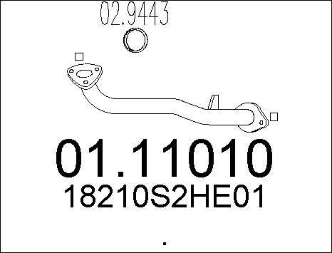 MTS 01.11010 - Tubo gas scarico www.autoricambit.com