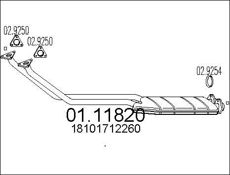 MTS 01.11820 - Tubo gas scarico www.autoricambit.com