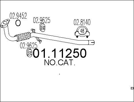 MTS 01.11250 - Tubo gas scarico www.autoricambit.com