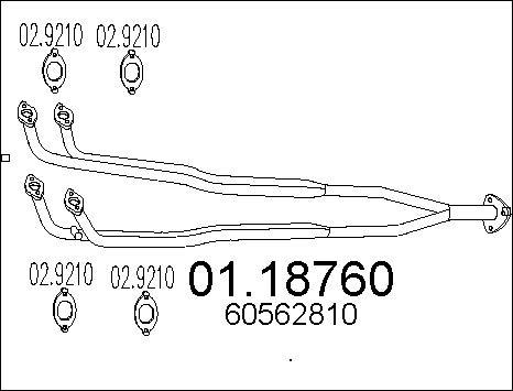 MTS 01.18760 - Tubo gas scarico www.autoricambit.com