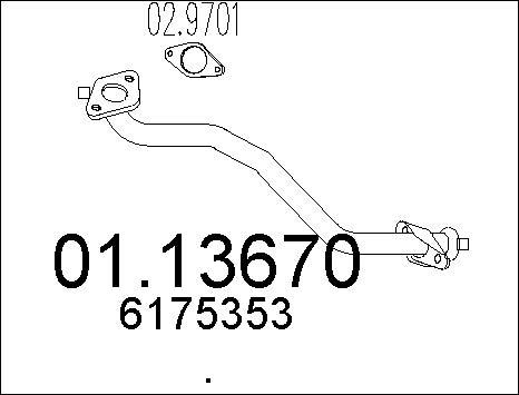 MTS 01.13670 - Tubo gas scarico www.autoricambit.com