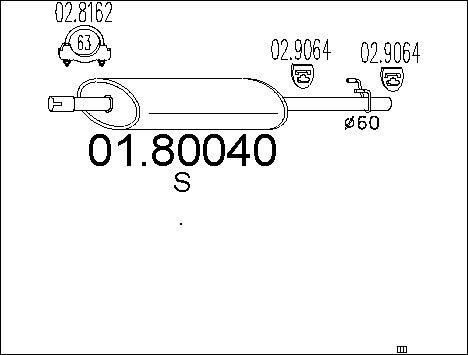 MTS 01.80040 - Silenziatore centrale www.autoricambit.com