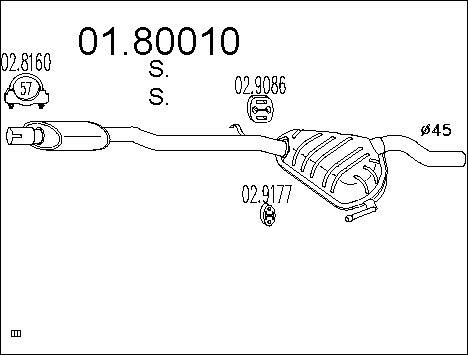 MTS 01.80010 - Silenziatore centrale www.autoricambit.com