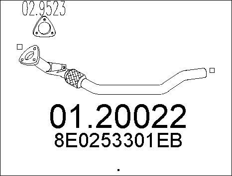 MTS 01.20022 - Tubo gas scarico www.autoricambit.com