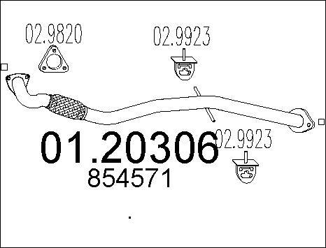 MTS 01.20306 - Tubo gas scarico www.autoricambit.com
