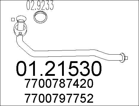 MTS 01.21530 - Tubo gas scarico www.autoricambit.com