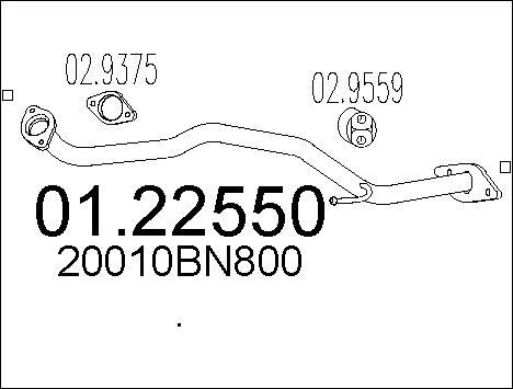 MTS 01.22550 - Tubo gas scarico www.autoricambit.com