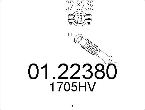 MTS 01.22380 - Tubo gas scarico www.autoricambit.com