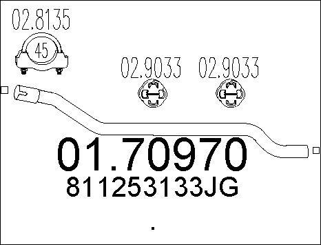 MTS 01.70970 - Tubo gas scarico www.autoricambit.com