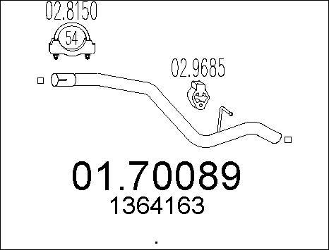 MTS 01.70089 - Tubo gas scarico www.autoricambit.com